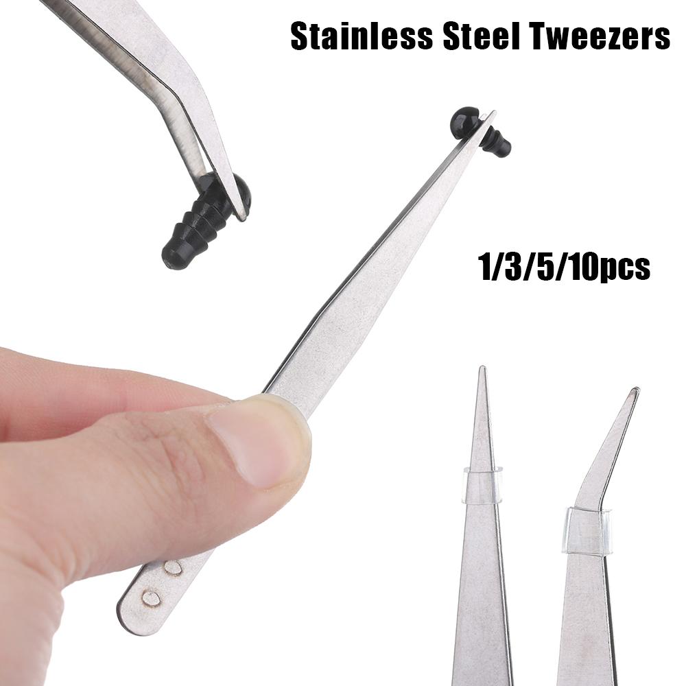 Прямой локоть Серебристый тон Инструмент-плоскогубцы Пинцет из нержавеющей стали Зажим для бровей Инструменты для ремонта телефонов