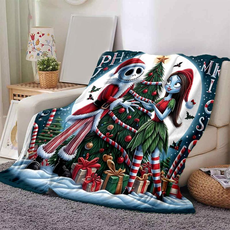 1Pc Christmas Wonderland Blanket Soft And Comfortable Casual Warm Camping Travel Christmas Halloween Gift M921521