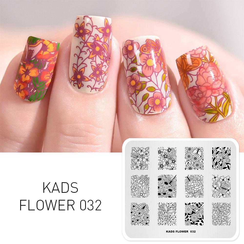 kads 53 Flower Series Nail Stamping Plates DIY Manicure Stamping Plate for Nail Art Template Nail Art Stamp Plates
