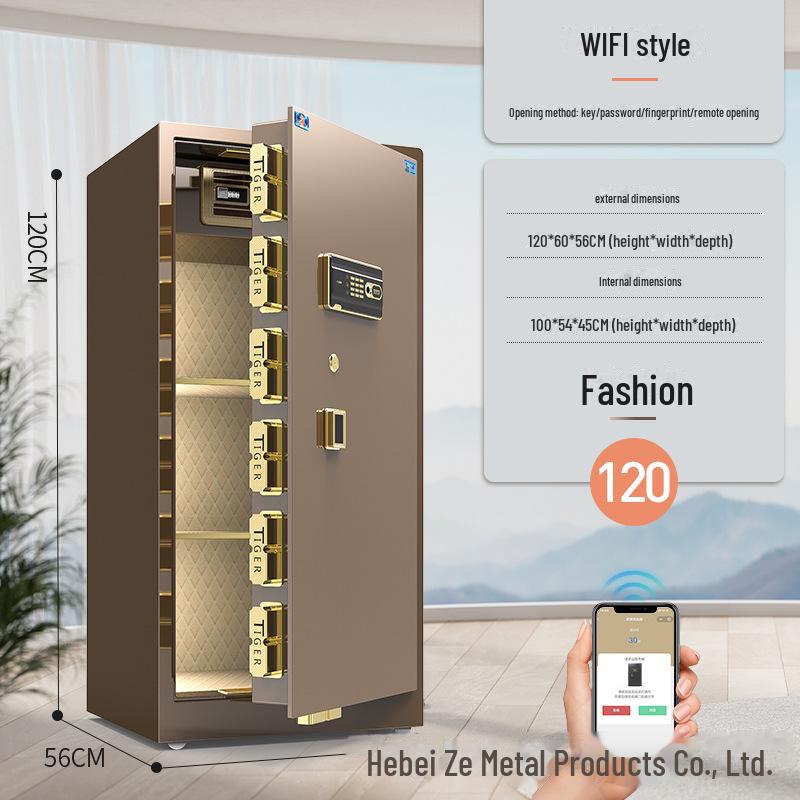 Tiger Brand All-Steel Fingerprint Safe for Home/Office - Anti-Theft Small Safe Deposit Box