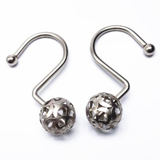 Экологичные прочные подвесные многоразовые крючки для штор для ванной комнаты, аксессуары для ванной комнаты, крючок для занавески для душа