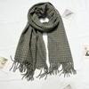 Women's Houndstooth Tassel Scarf - Autumn Winter Korean Style, Retro Warm Shawl