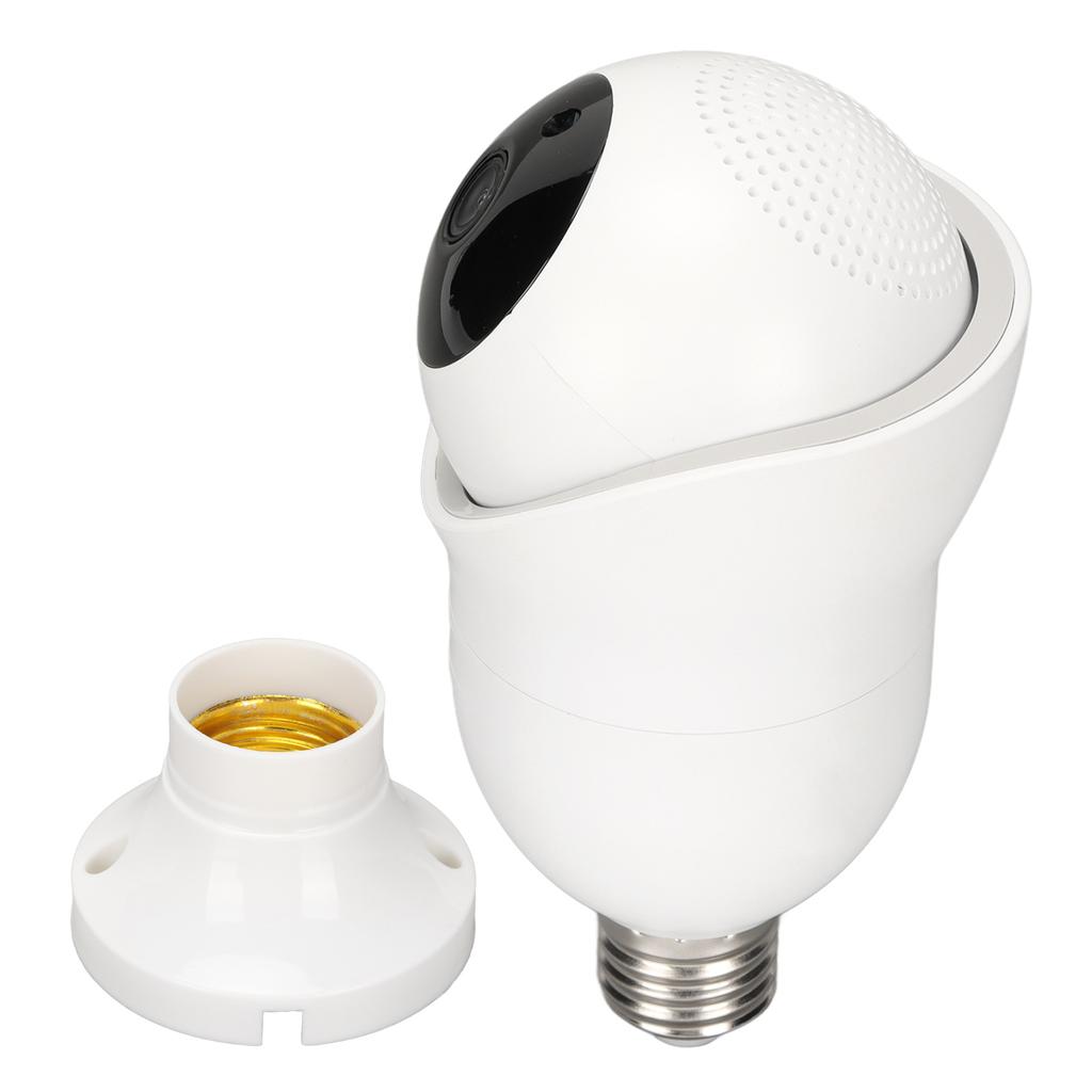 1-мегапиксельная WiFi-умная камера с углом обзора 360 градусов, беспроводная двухсторонняя связь, ночное видение, держатель лампы E27, камера для дома