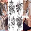 1PCS Waterproof Tattoos Temporary Tattoo Sticker Flowers Rose Body Tattoos for Women Art Arm Hand Tattoos Wolf Tiger Lion Painting Tatoos