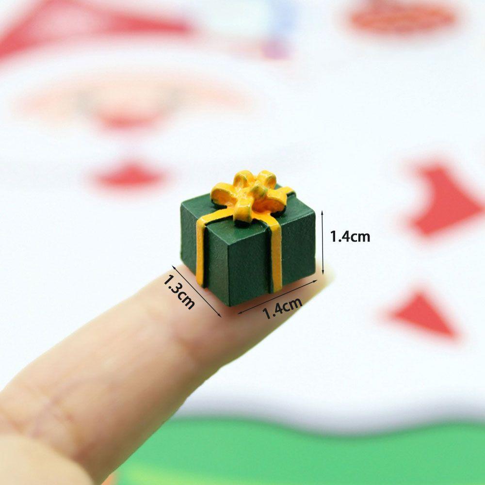 And Cute Simulation Decoration Accessories Christmas Gift Box Miniature Resin Jewelry 1/12 Scale