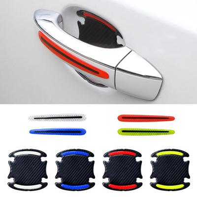 4 шт. 3D автомобильные аксессуары открытые наклейки предупреждающие авто универсальные светоотражающие знаки автомобильные дверные полосы лента безопасности ручка внешняя наклейка