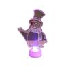 Glowing LED Christmas Acrylic Decoration With Changing Light Battery Powered Desktop LED Lamp for Christmas Centerpieces