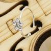 Small Thin 5 Rhinestones Flower Nose Hoop Stud Ring Body Piercing