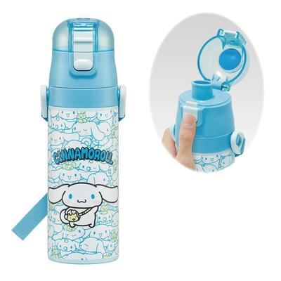 Бутылка для воды из нержавеющей стали для питья 470 мл Cinnamoroll Ushiro Shiro Sanrio облегченного типа для хранения холодной воды спортивная бутылка