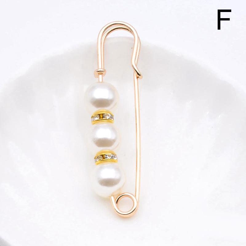 1PC Elegant Simulated Pearl Women Jewelry Accessories Brooches Clothing Ornament Rhinestone