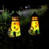 Solar Powered Lighthouse Lawn Light Outdoor Waterproof LED Garden Decor with Auto Sensor Holiday Themed Yard Stake for Halloween Christmas
