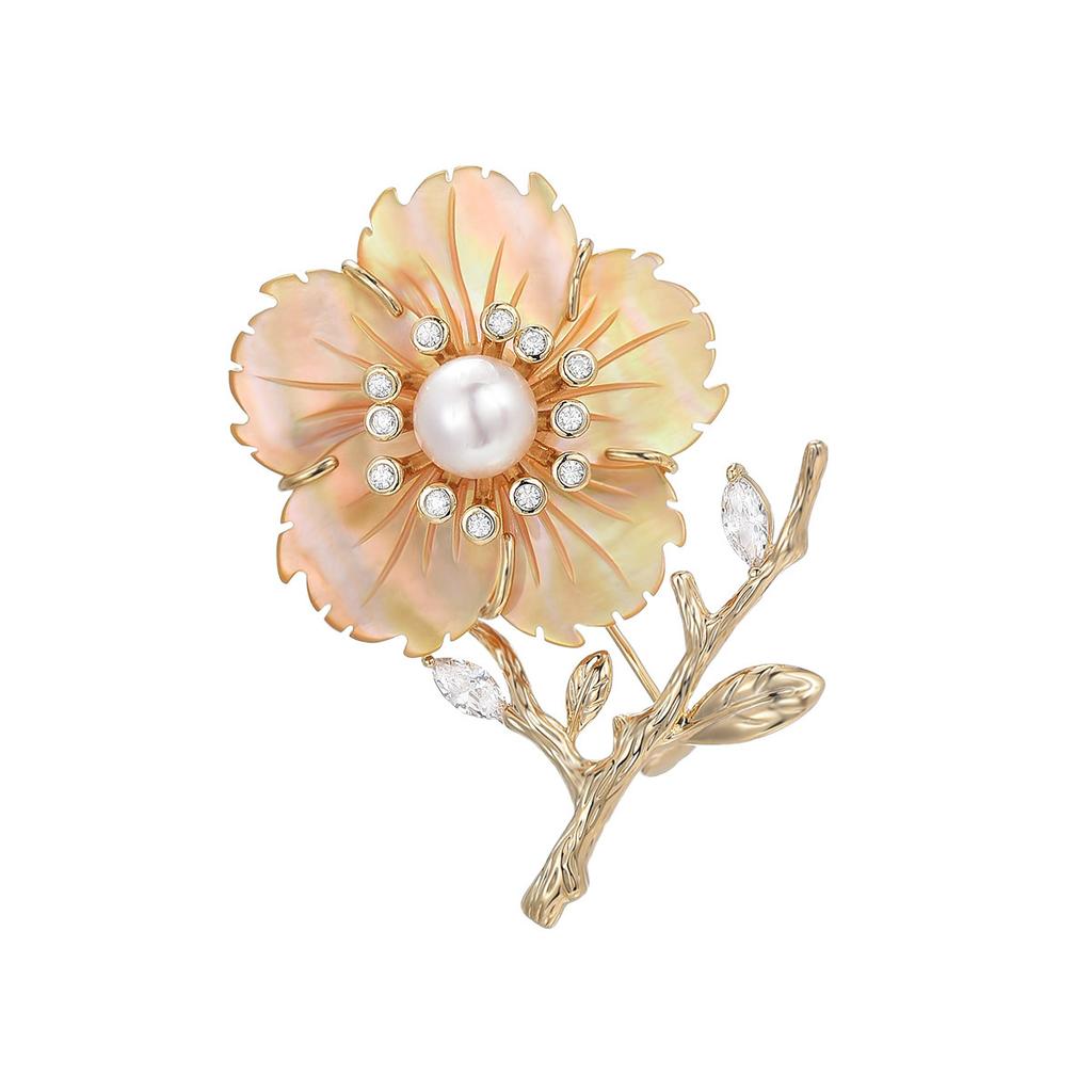 Senior Brooches Flower Leaf Brooch Pins for Women Suit Pendant  Fashion Brooches Jewelry