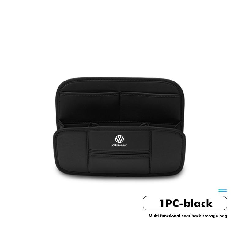 For Volkswagen VW Leather Car Back Seat Hanging Pocket Waterproof Storage Bag Polo Jetta Sagitar Magotan Passat B5 B6 B7 CC zg8