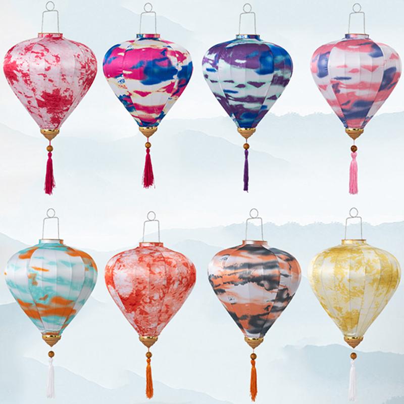 12/14 дюймовый китайский традиционный подвесной фонарь из атласного шелка цветочный фонарь для представлений, вечеринок, весенних фестивалей, наружное украшение