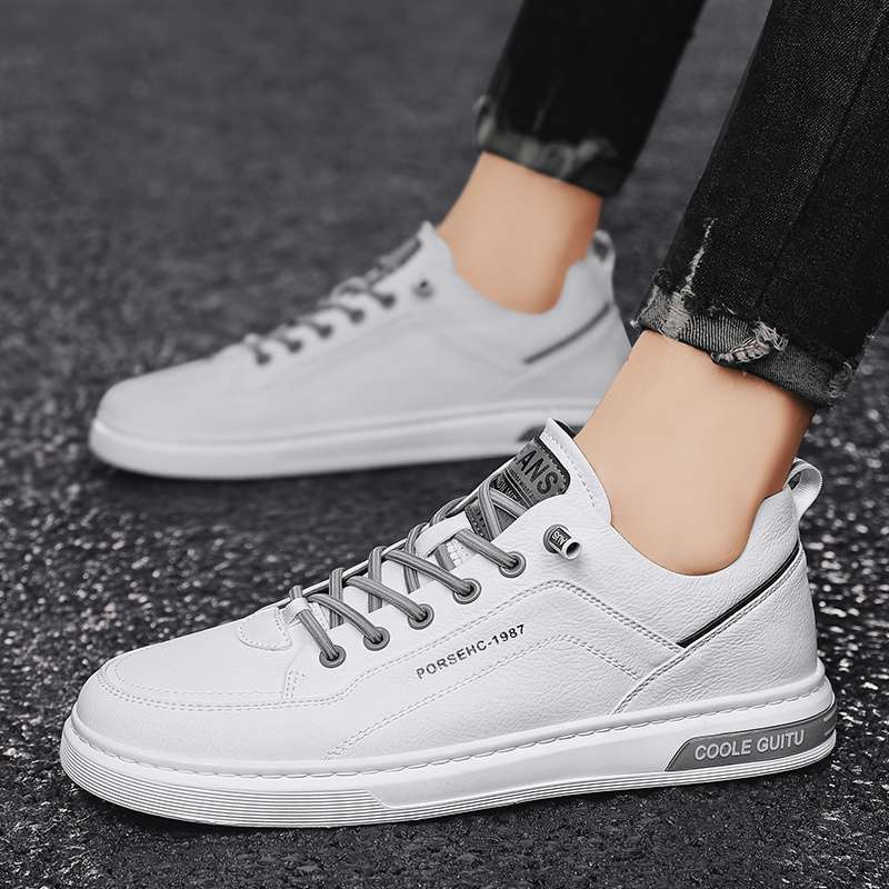 Мужская обувь 2025 года, новые летние дышащие повседневные кроссовки для сноуборда, универсальные туфли на платформе, мужские спортивные туфли для студентов, маленькие белые туфли