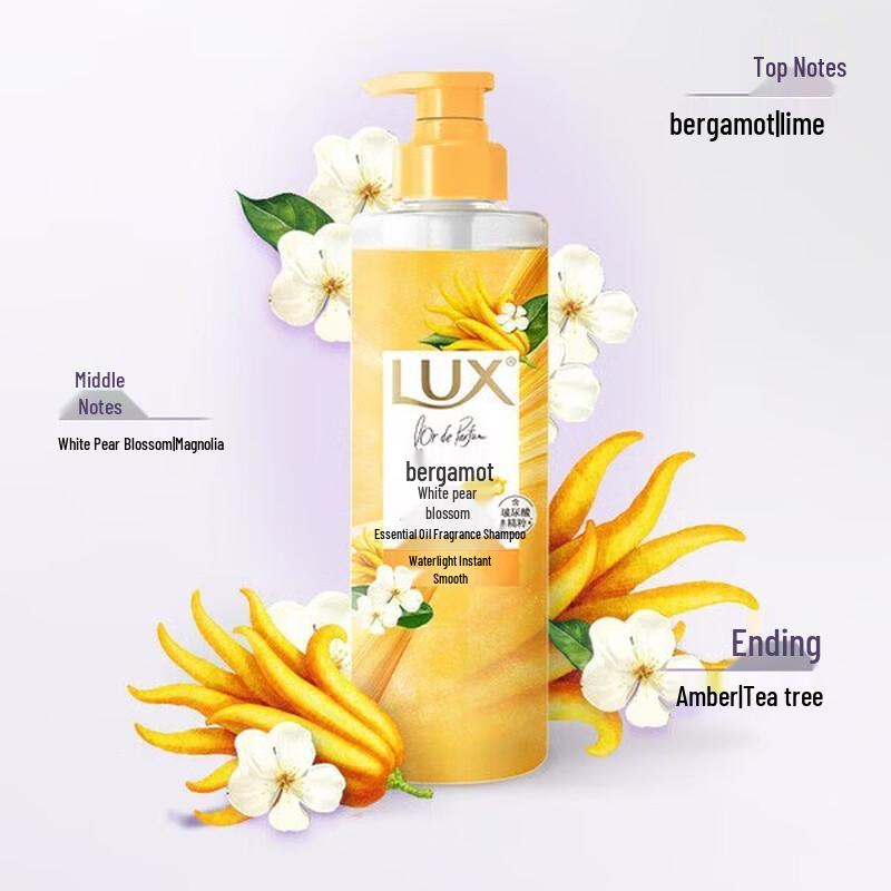 Lux Essential Oil Fragrance Shampoo, Bergamot & White Pear Blossom
