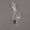 Подвеска с африканским аметистом, ювелирное изделие, серебро 935 пробы, дизайнерская серебряная подвеска ручной работы для подарка на День благодарения