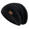 Fur Lined Knitted Hats Soft Skull Cap Unisex Winter Beanie Cap
