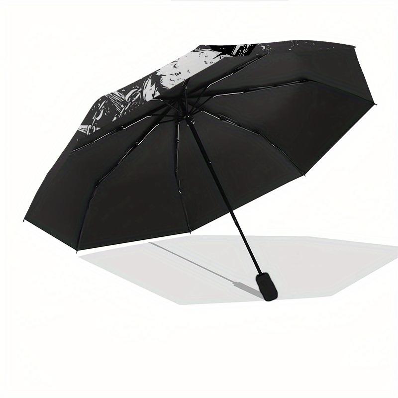 1pc Skull Chains Rammstein Themed High-quality Umbrella,Automatic Opening and Closing Umbrella,Multi-functional Umbrella G0811013