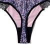 Women's Panty Vintage Floral Print Lace Patchwork Thong Panties 0XL-5XL