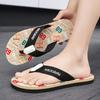 Trend personalized theme beach flip-flops men's casual trend non-slip room wear sandals summer pinch slippers men
