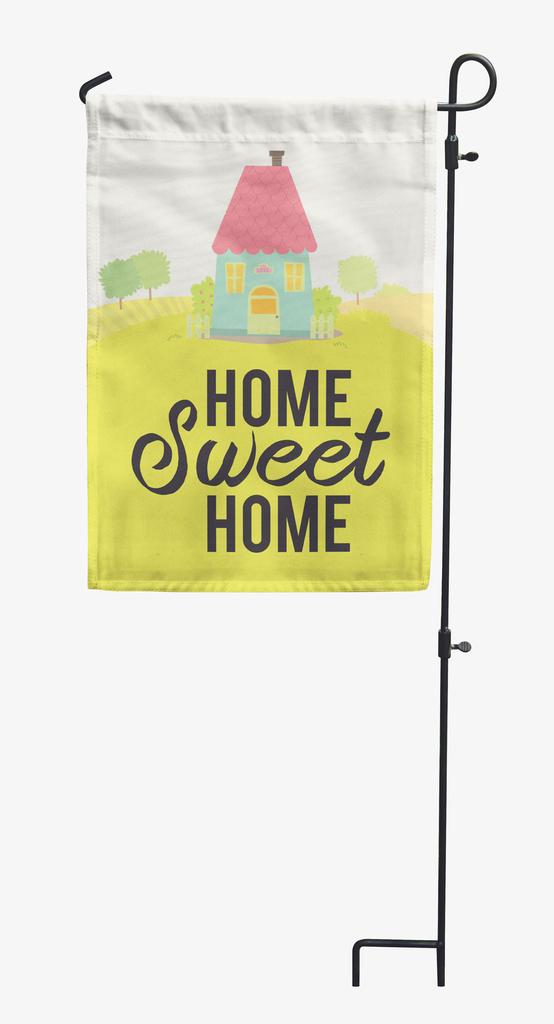 Printtoo Tan Home Sweet Home Garden Summer 12.5""x18"" Двусторонние флаги Флаг для кемпинга
