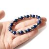 Терагерцовая руда Хокутолит Синий Синий Браслет 8мм Камень Силы Дальнего Инфракрасного Диапазона Внутренний Обхват [ЗОЛОТОЙ КАМЕНЬ] Прибл.. 19.5см