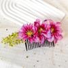 Cloth Flower Hair Comb Simulated Flower Thai Hair Comb Elegant Bridal Hairpin  Hair Accessories