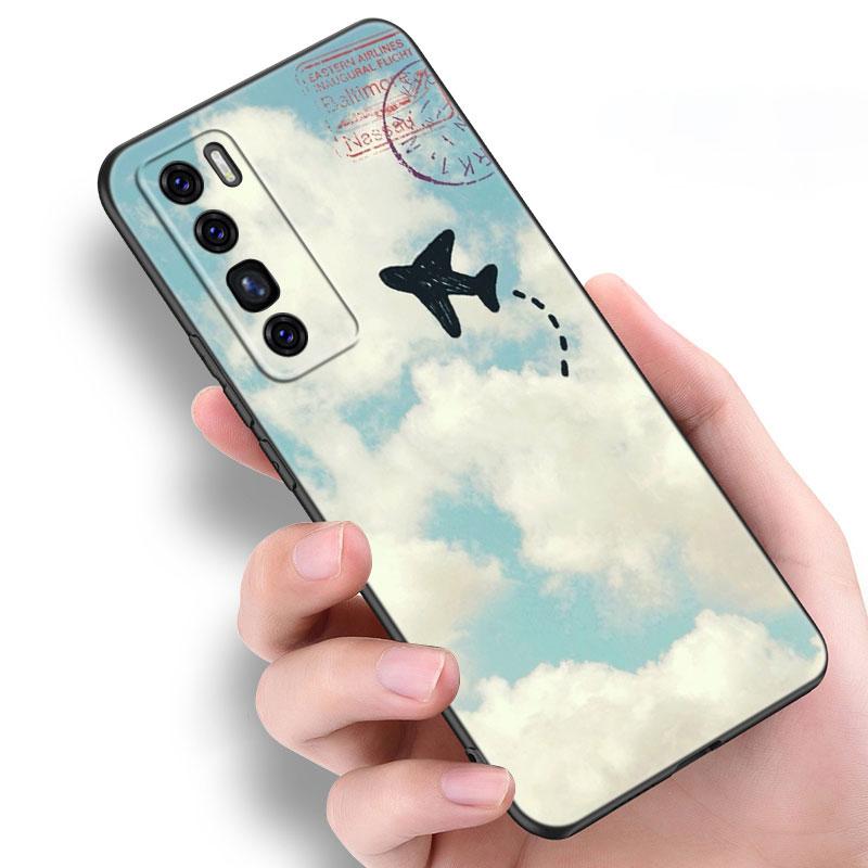Чехол-накладка в виде самолета для Huawei NOVA 8 9 Pro 8i 7i 7SE Y60 5T Mate 40 30 20 10 Lite Honor 50 30 Premium Pro Plus 30S