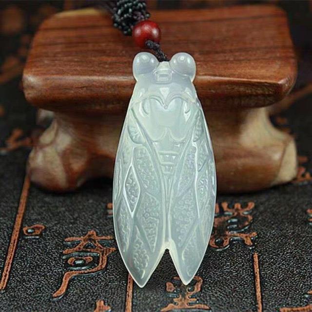 Натуральный нефрит ручной работы Know The Cicada ожерелье кулон модные ювелирные изделия аксессуары мужчины женщины удача подарки