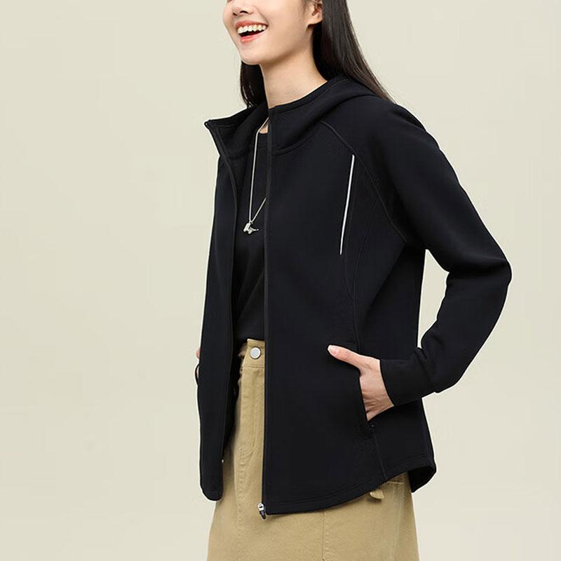 Anta Ветровка с капюшоном Running Series Color Slim Fit Outdoor Sports Jacket Women Jacket Basic-Black 962415701-3
