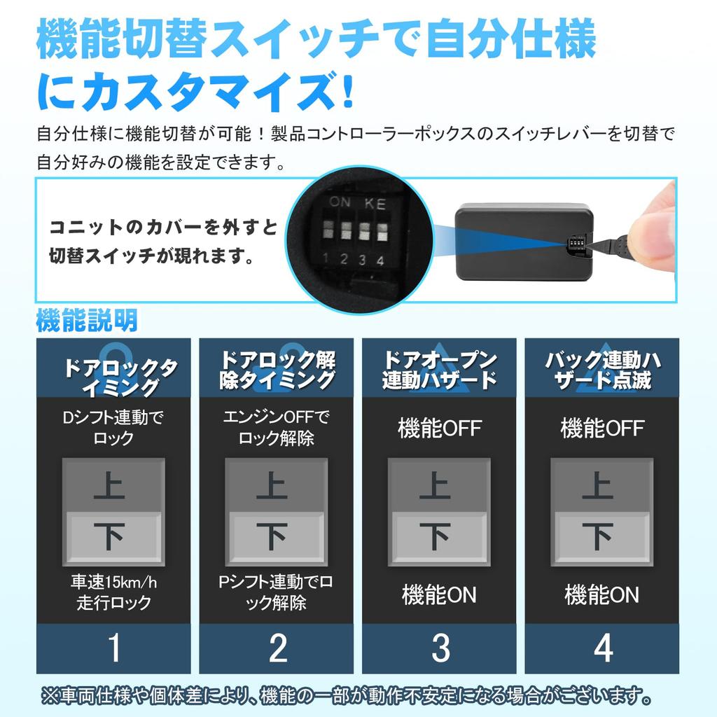 TELLIKA Door Lock Kit for Toyota Voxy MXPK Yaris Sienta and Prius Speed-Linked Noah, (90 Series), Aqua, (10 Series), Cross, (10 Series), (60 Series).