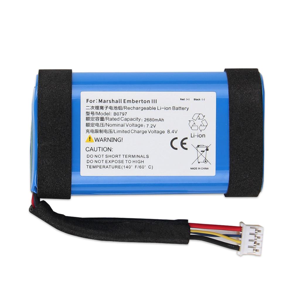 НОВЫЙ Запасной Аккумулятор B0797 Для Bluetooth-Колонки Marshall EMBERTON III 3-го Поколения 2680 мАч