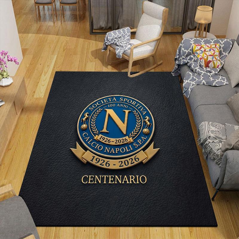 SSC Napoli Flannel Pattern Square Carpet,Area Rug,Carpet Rug for Living Room Bedroom Sofa Playroom Decor,Non-slip Floor Mat