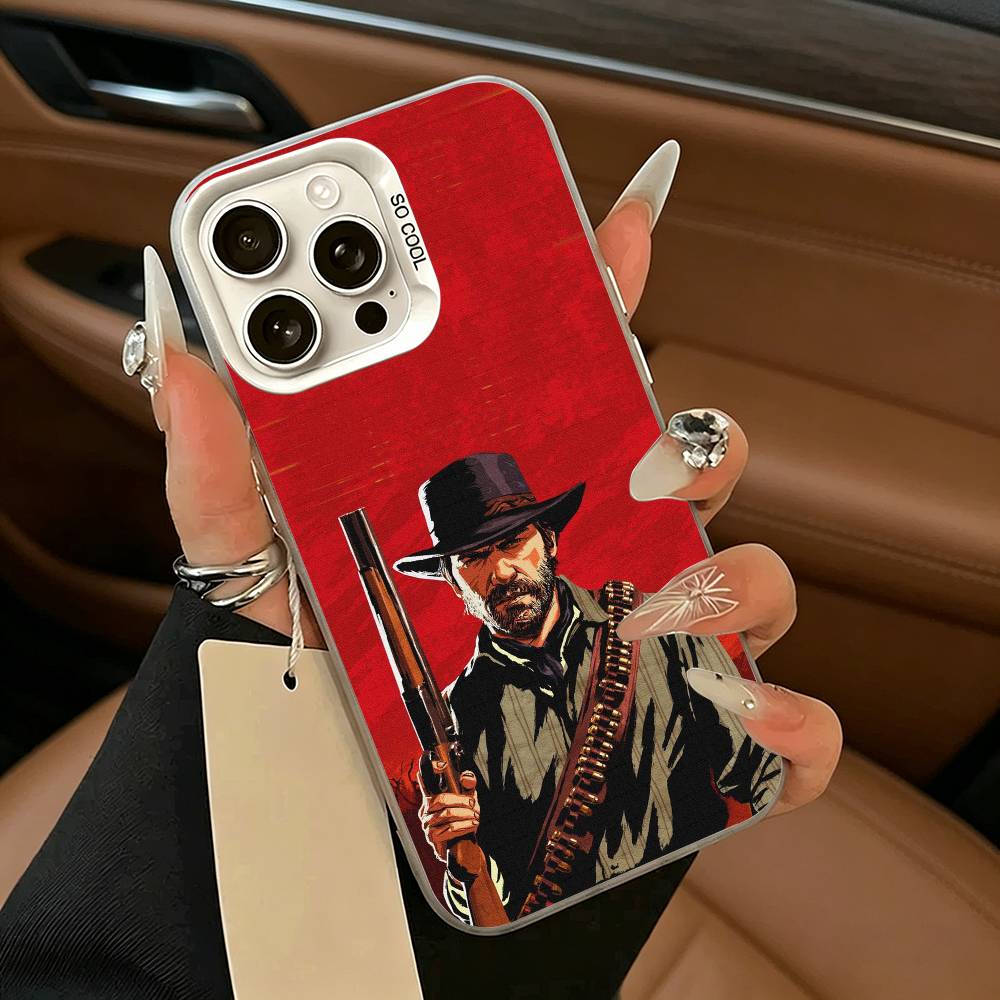R-Красный Чехол для телефона Red Dead Redemption RDR 2 Для IPhone 17 Air 16 15 14 13 12 11 Pro Max Белый Серебристый Жесткий Чехол