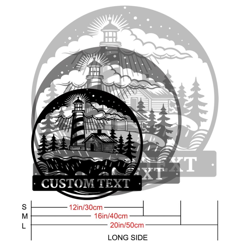Винтажная металлическая табличка с маяком, морской декор для стен дома и офиса