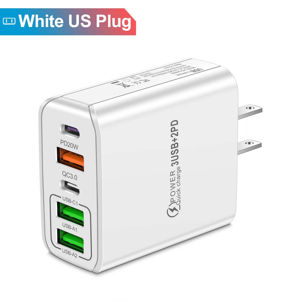 80 Вт USB зарядное устройство PD быстрая зарядка тип C мобильный телефон адаптер для iPhone 15 быстрая зарядка ЕС/США/Великобритания вилка настенное зарядное устройство