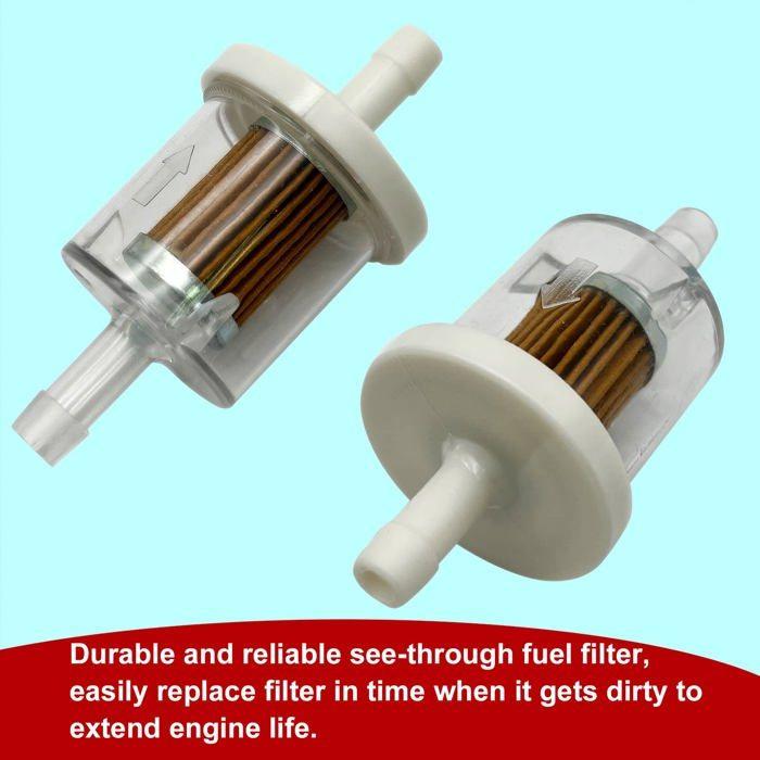 Filtre à carburant 40 microns filtre à carburant en ligne 1/4" Filtre à carburant de rechange pour Briggs Stratton 691035