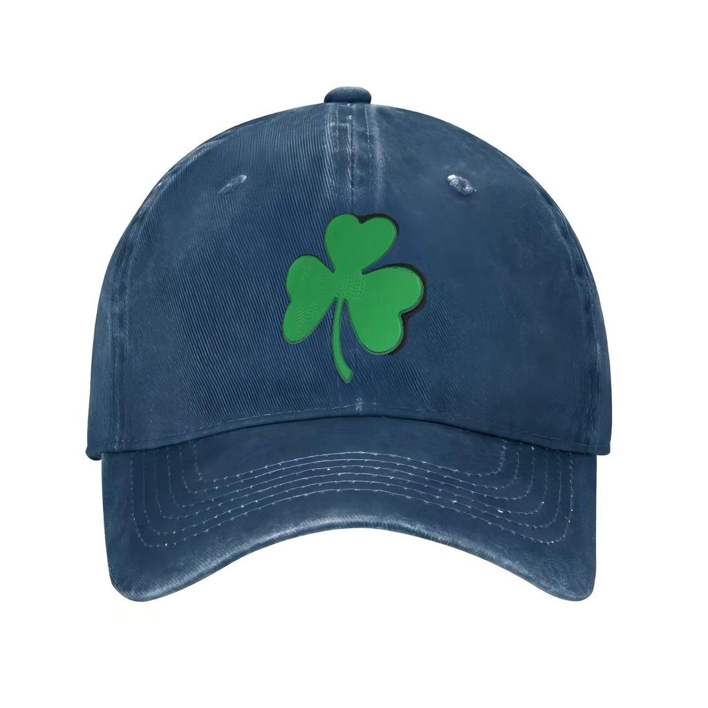 Shamrock Leaf Print Baseball Cap Adjustable Breathable Polyester Casual Hat for St Patricks Day