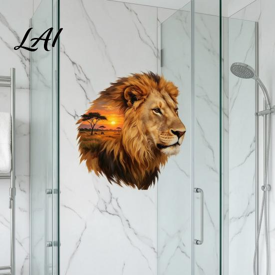 Creative Wildlife Art Stickers Animal Head Wall Sticker Peel And Stick Lion Tiger Owl Leopard Soft Decoration for Home PVC Decal Removable