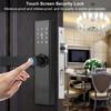 WiFi Touch Screen Fingerprint Password IC Card Smart Door Lock with Mechanical Key for Tuya