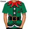 Смешные футболки с рождественской графикой, напечатанные на 3D-принтере, для мужчин, модные футболки с коротким рукавом для мужчин, с полной печатью, рождественские футболки больших размеров