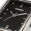 Casio Стандартные аналоговые часы Черный Серебристый Металлический сетчатый ремешок Женские LTP-B171M-1A
