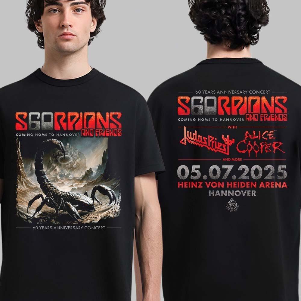 Scorpions Приезжают Домой в Ганновер 2025 Концерт в честь 60-летия Унисекс Футболка