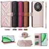 Honor X9D/X70 5G Leather Phone Case & Wallet with Lanyard