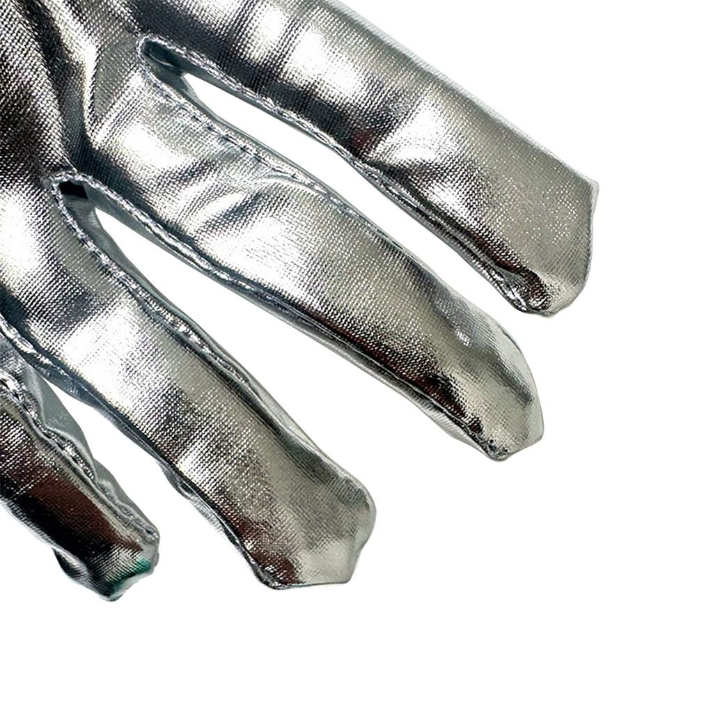 Блестящие серебряные перчатки с бахромой, идеально подходящие для женских сценических выступлений и коктейльных вечеринок в стиле 1920-х годов.