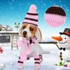6Pcs/Set Fashion Dressing Up Stripe Knitted Puppy Costume Dog Socks Cat Clothes Pet Warm Hat Scarf