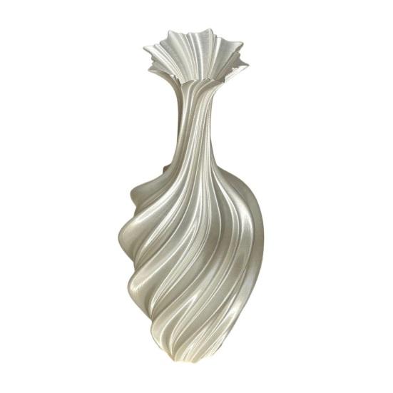 3D Printed Flower Vase, Silk-Like Elegant Vase, Twisted Minimalist Flower Arrangement Holders, Nordic Style Coffee Table & Shelf Office Decor