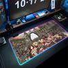 Игровой коврик для мыши Final Fantasy RGB-коврик для мыши Клавиатура с подсветкой Девушка-геймер XXL коврик для ноутбука Игровые коврики для стола Deskpad