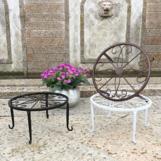 Подставка для цветочного горшка Полка для дисплея Высокая стабильность Прочная несущая нержавеющая сталь Крытый уличный горшок Полка для горшков Подставка для цветочного горшка